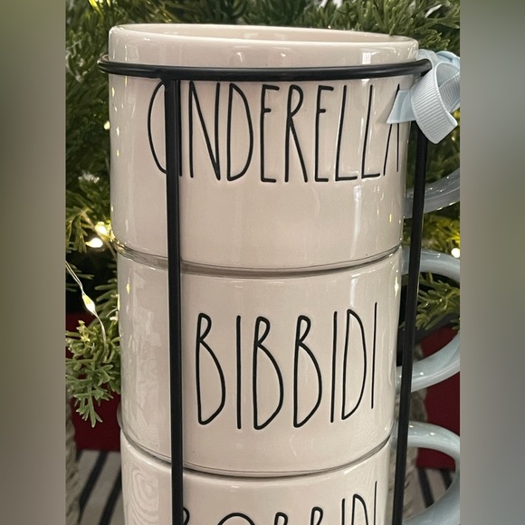 NWT - Rae Dunn “CINDERELLA, BIBBIDI, BOBBIDI, BOO!” Set of 4 Stacker Mugs - Picture 6 of 8